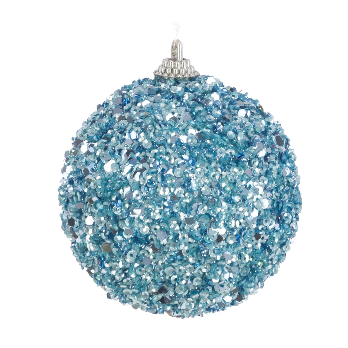 Shimmer Glitterball Blue 8Cm