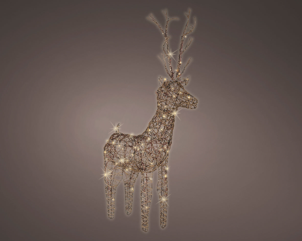 48Led Acrylic Brown Deer 69Cm