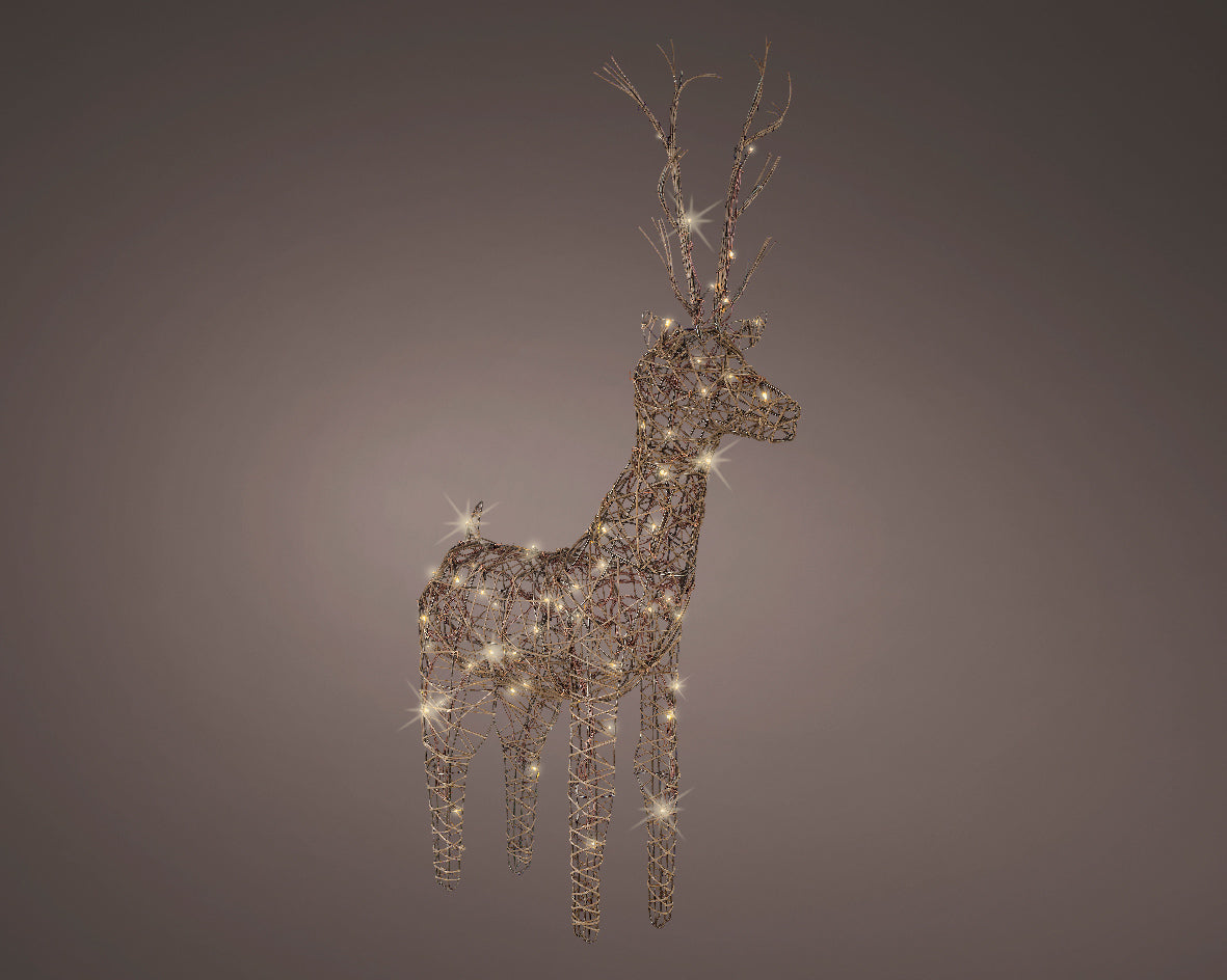 72Led Acrylic Brown Deer 104Cm