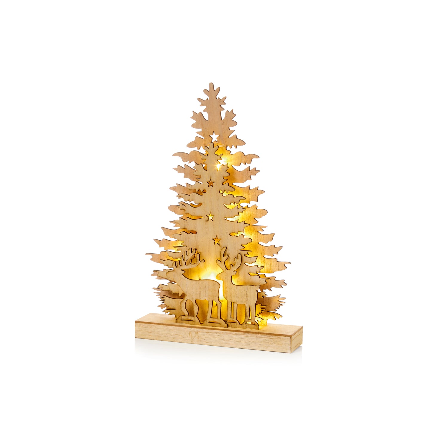 16Led Tree Scene 44X27Cm