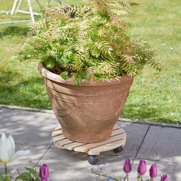 Pot Caddy Woodland Pot Caddy 38Cm – Azure Garden Centre