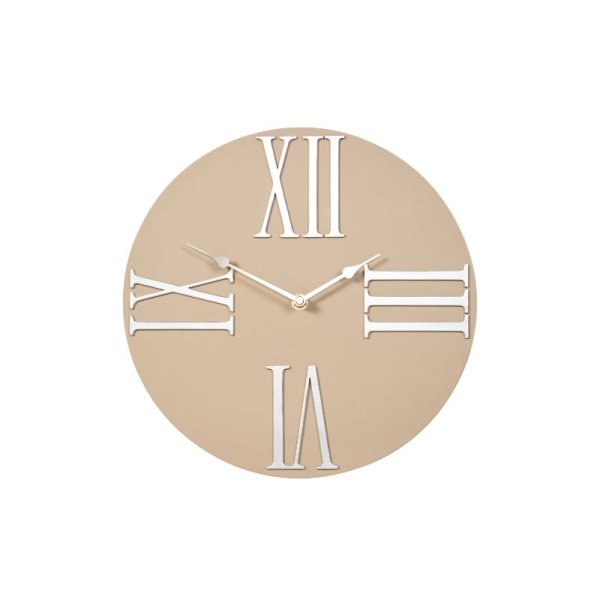 Moda Taupe Clock 12Inch