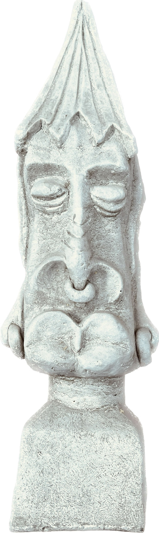 Moai Pierced Tiki Head - Stone