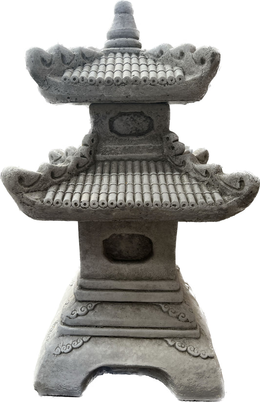 2 Tier Pagoda - Stone