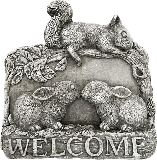 Woodland Welcome Plaque - Stone