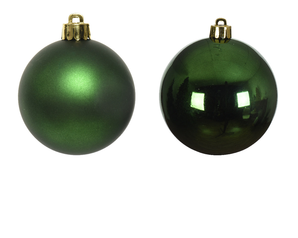 Baubles Enamel Matt Pine Green 8Cm 6Pk