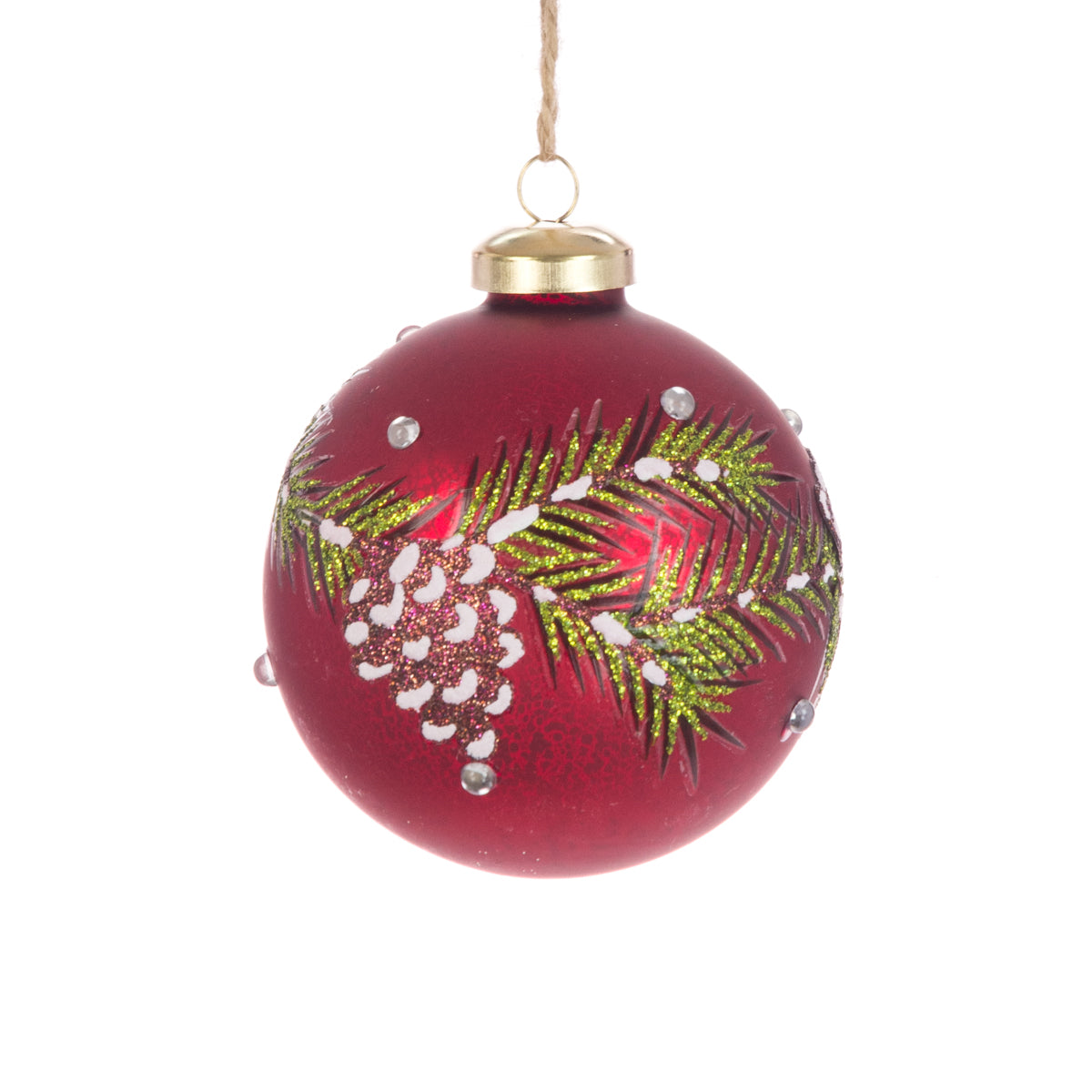 Glass Feray Bauble Red 8Cm