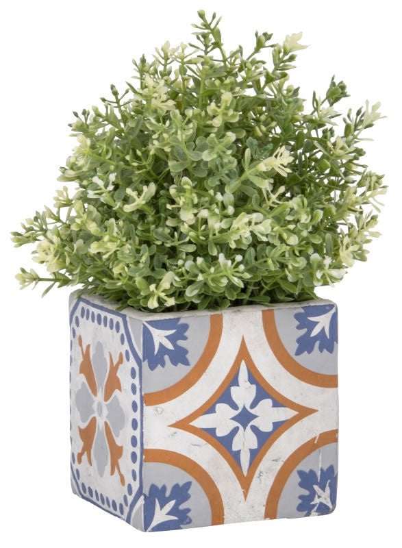 Portuguese Tiled Square Pot Small