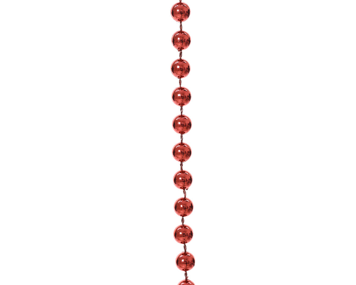 Bead Garland Shiny Christmas Red 10M