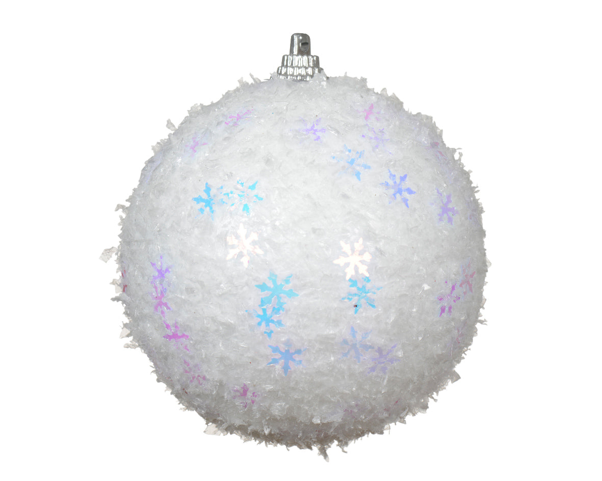 Bauble Snowflake White 8Cm