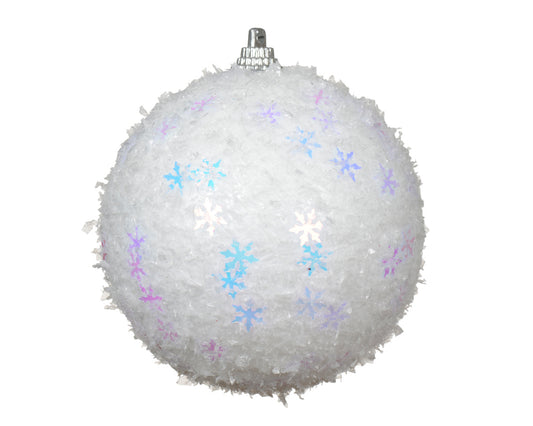 Bauble Snowflake White 10Cm