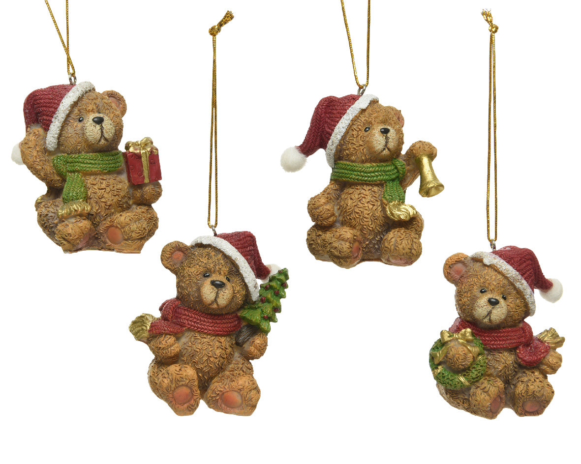 Bear Hanger With Hat 6Cm 4Mix