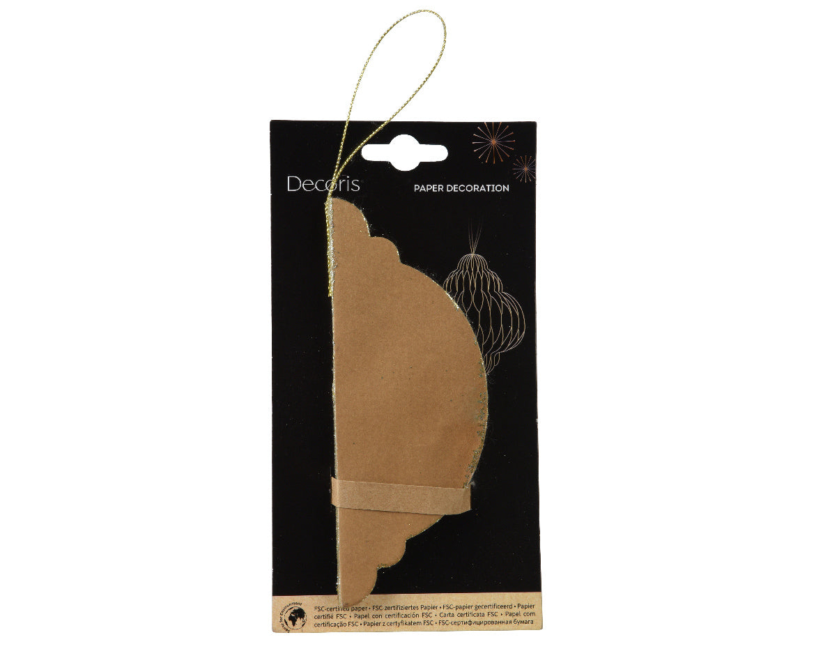 Paper Onion Hanger Brown 15Cm