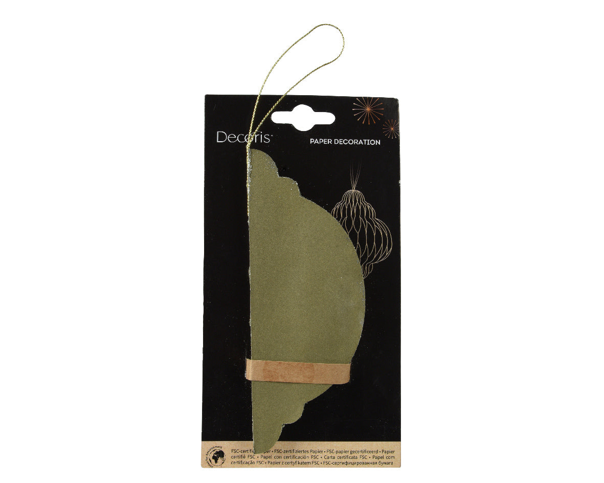 Paper Onion Hanger Green 15Cm