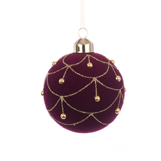 Glass Kiara Plum Gold 8Cm