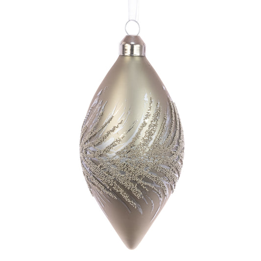 Glass Tina Finial Silver 12Cm