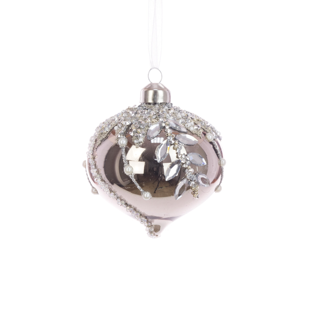 Glass Francis Onion Silver 8Cm