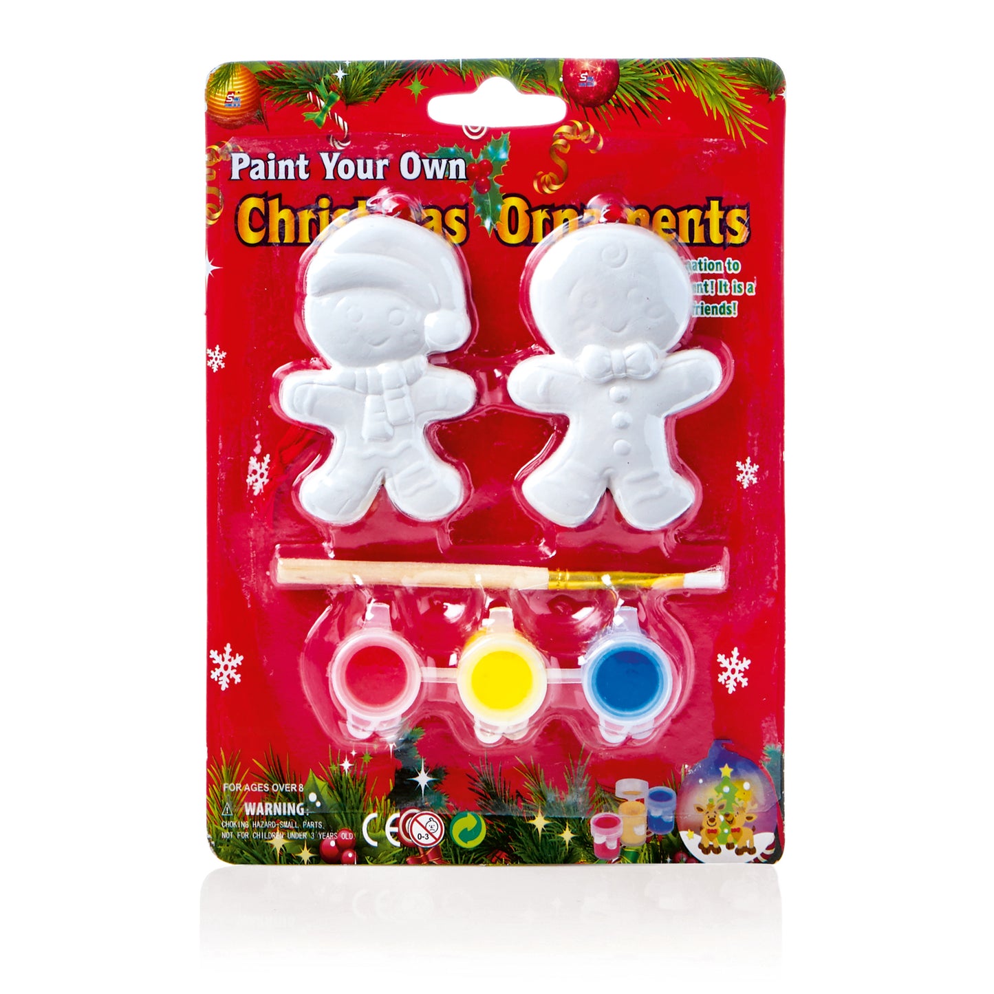 Paint Your Own Gingerbread Magnet 2Pk