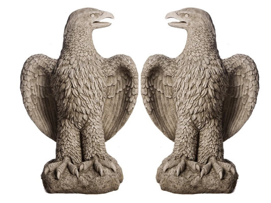 Pair Giant Eagles - Stone